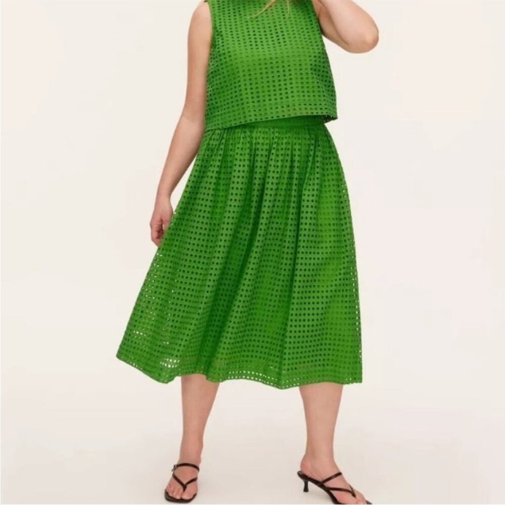 KATE SPADE NEW YORK x Target Eyelet Volume Midi Skirt and Top 2 pcs